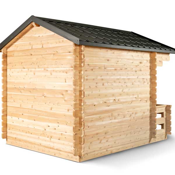 LeisureCraft CT Georgian Cabin Sauna with Porch - Back