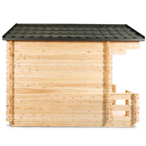 LeisureCraft CT Georgian Cabin Sauna with Porch - Side