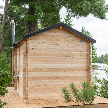 LeisureCraft CT Georgian Cabin Sauna with Porch - Back