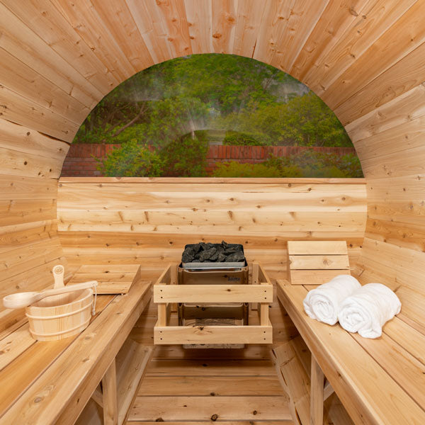 Dundalk LeisureCraft Serenity MP Barrel Sauna - Indoor