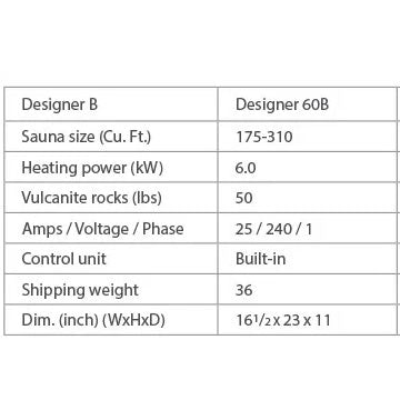 Dundalk LeisureCraft Designer B 4.5KW Sauna Heater with Rocks