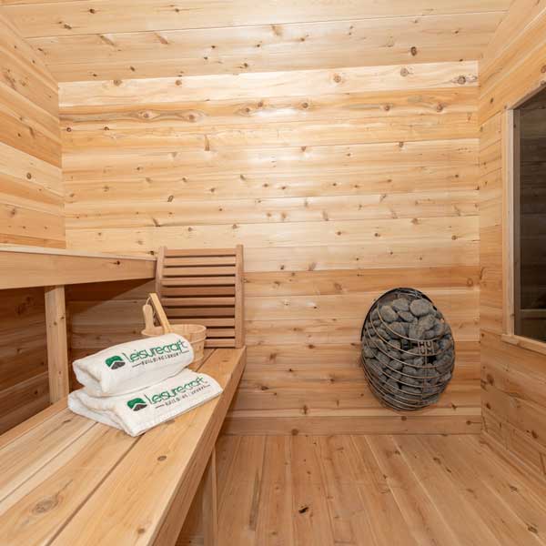 LeisureCraft CT Georgian Cabin Sauna with Porch - 1