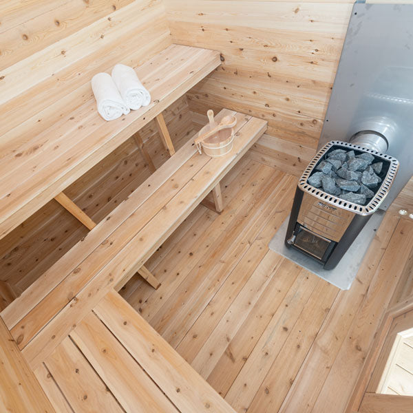 LeisureCraft CT Georgian Cabin Sauna with Porch - Up