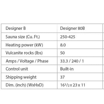 Dundalk LeisureCraft Designer B 4.5KW Sauna Heater with Rocks