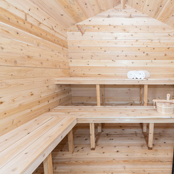 LeisureCraft CT Georgian Cabin Sauna with Porch - Indoor