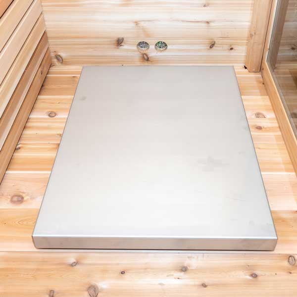 LeisureCraft Tranquility MP Barrel Sauna - Installation base